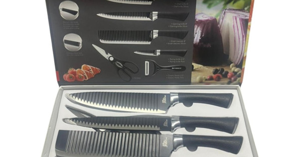 Knife Set 6 Piece - ER-0238A - Licorice Black