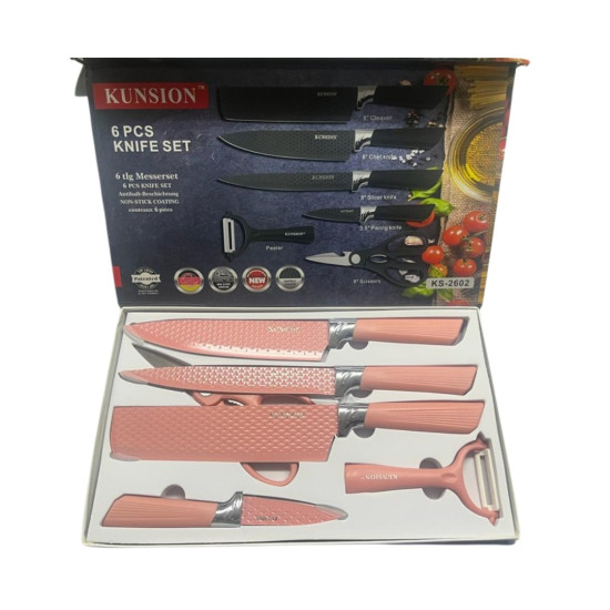 Knife Set 6 Piece - KS-2602 - Millennial Pink