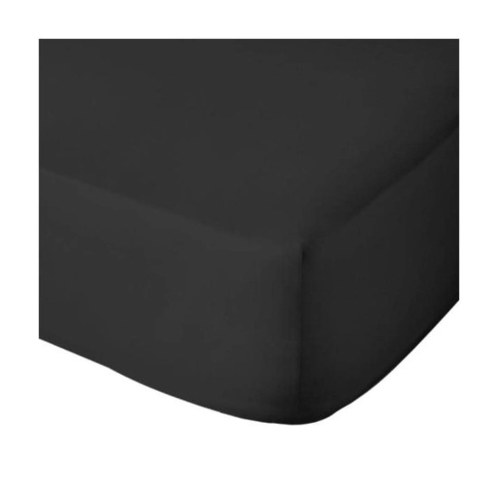 Fitted Sheet - Queen - Tela Milano - Assorted - Black - color: Black
