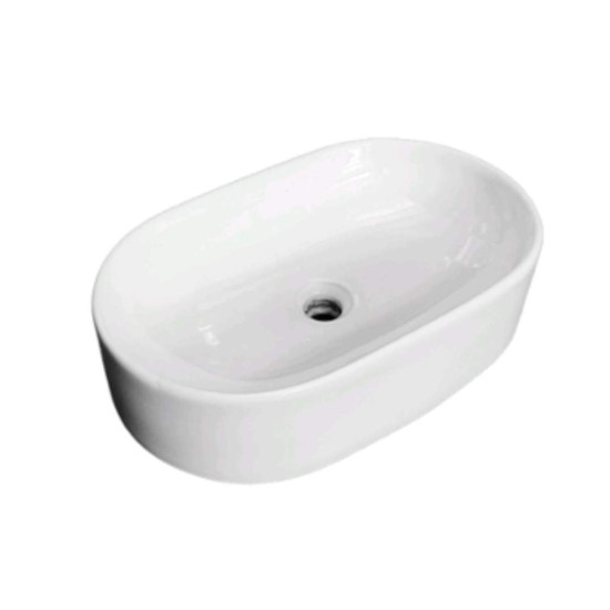 Counter Basin - Ceramic - Oval White - BAS67