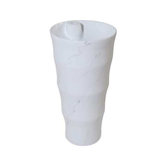 Livorno - Pedestal Basin White Marble - BAS26W