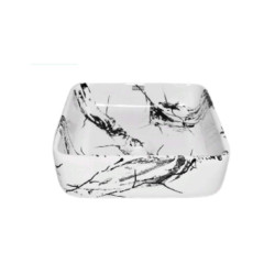 Counter Basin Square - White Marble - Livorno - BAS75