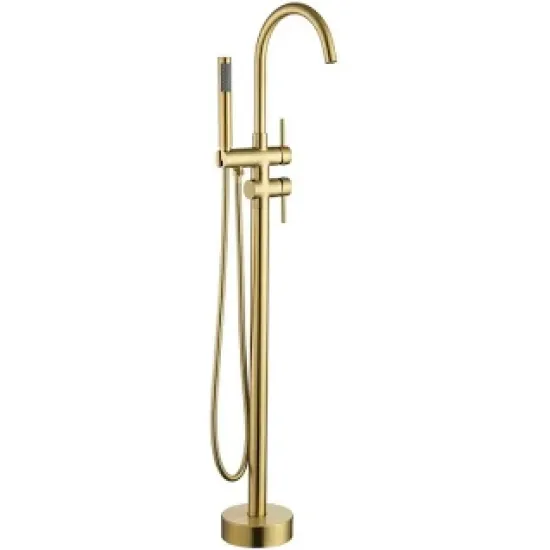 BATH MIXER - FREE STANDING - H/D BRUSH/GOLD (330)